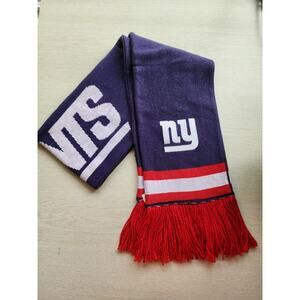 SCARF-NY GIANTS-Mitchell & Ness-Blue-Red Fringe